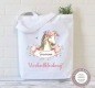 Preview: Zauberhaftes Pferd Tasche Wechselwäsche Beutel Wechselkleidung mit eigenem Namen (personalisiert) für Kindergarten, Ausflug und mehr Wunschname KITA Kindergarten Einschulung Lüttentüddel®
